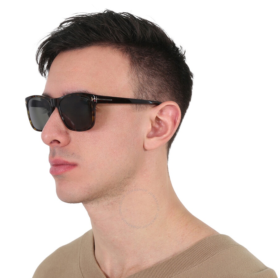 Tom Ford Giulio Polarized Smoke Square Men's Sunglasses FT0698 52D 59 - 2