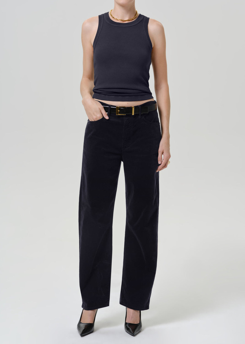 Miro Long Relaxed Baby Stretch Corduroy In Navy - 1