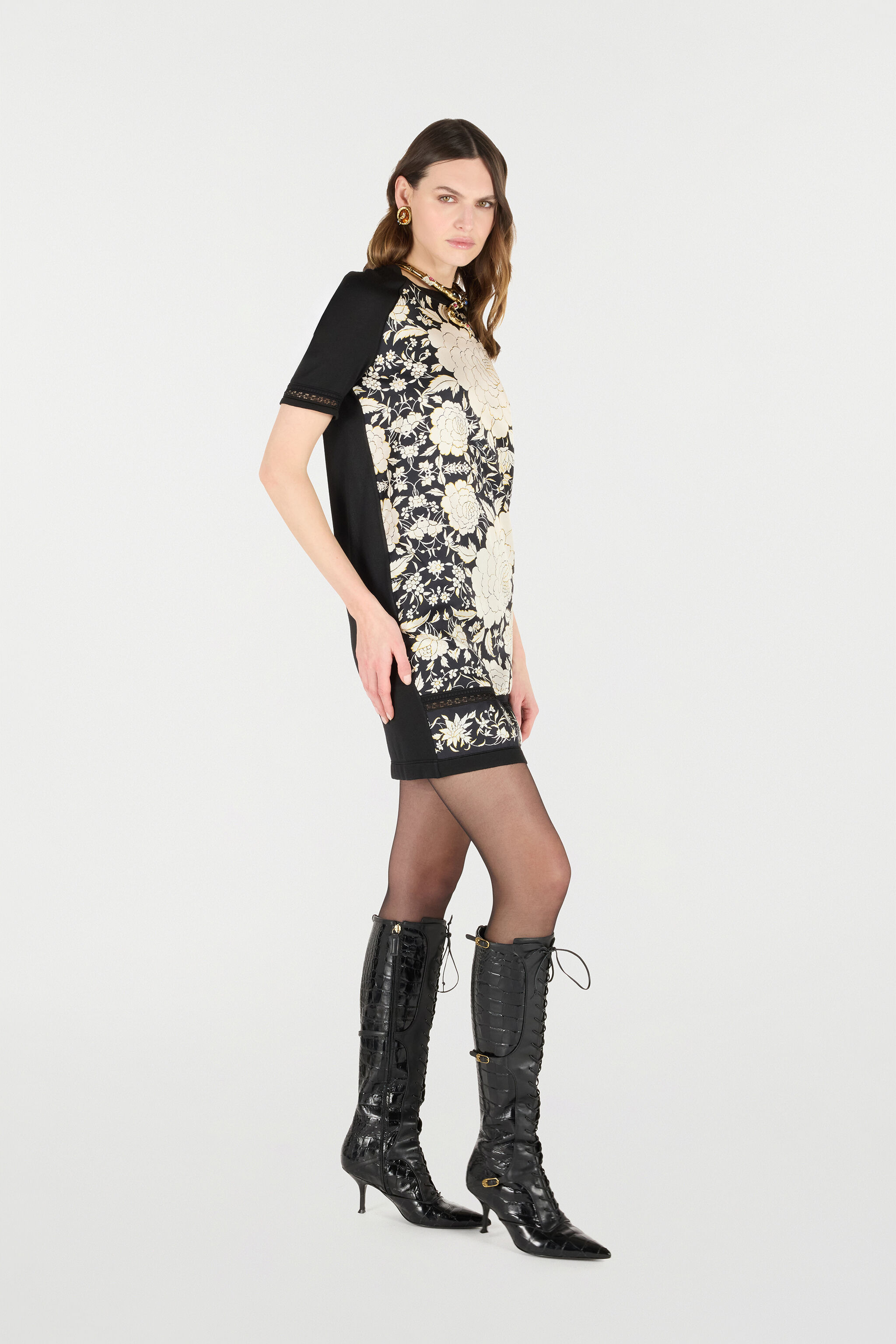 Mini Dress With Floral Print - 3