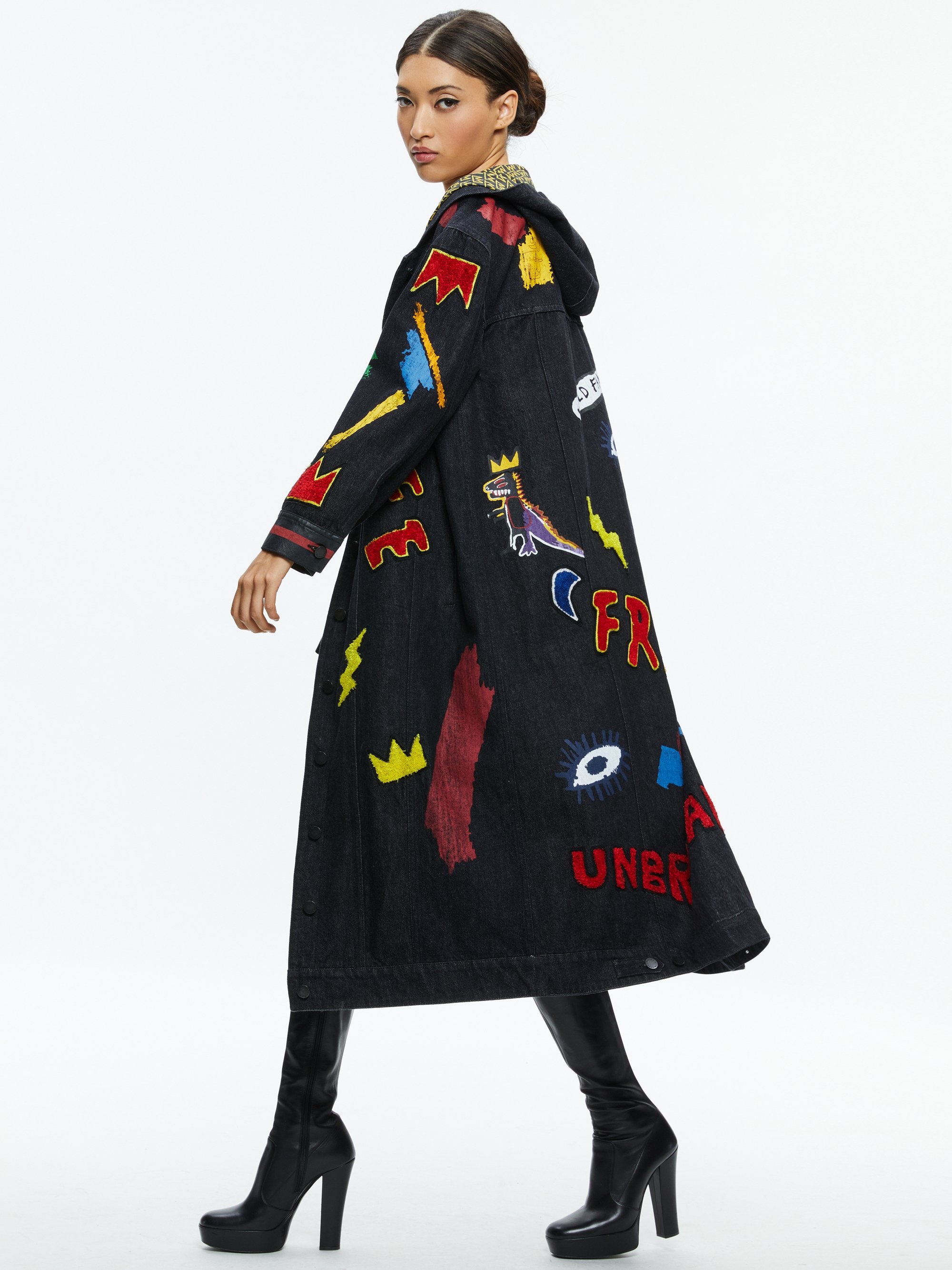 A+O X BASQUIAT JEFF MAXI DENIM JACKET - 5