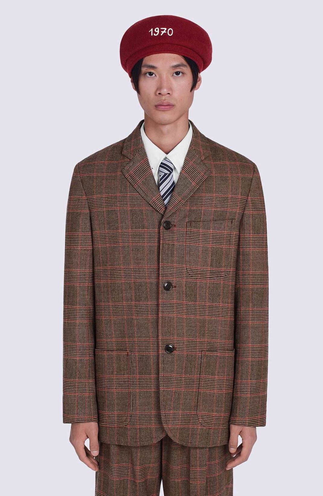 Checked suit jacket - 3