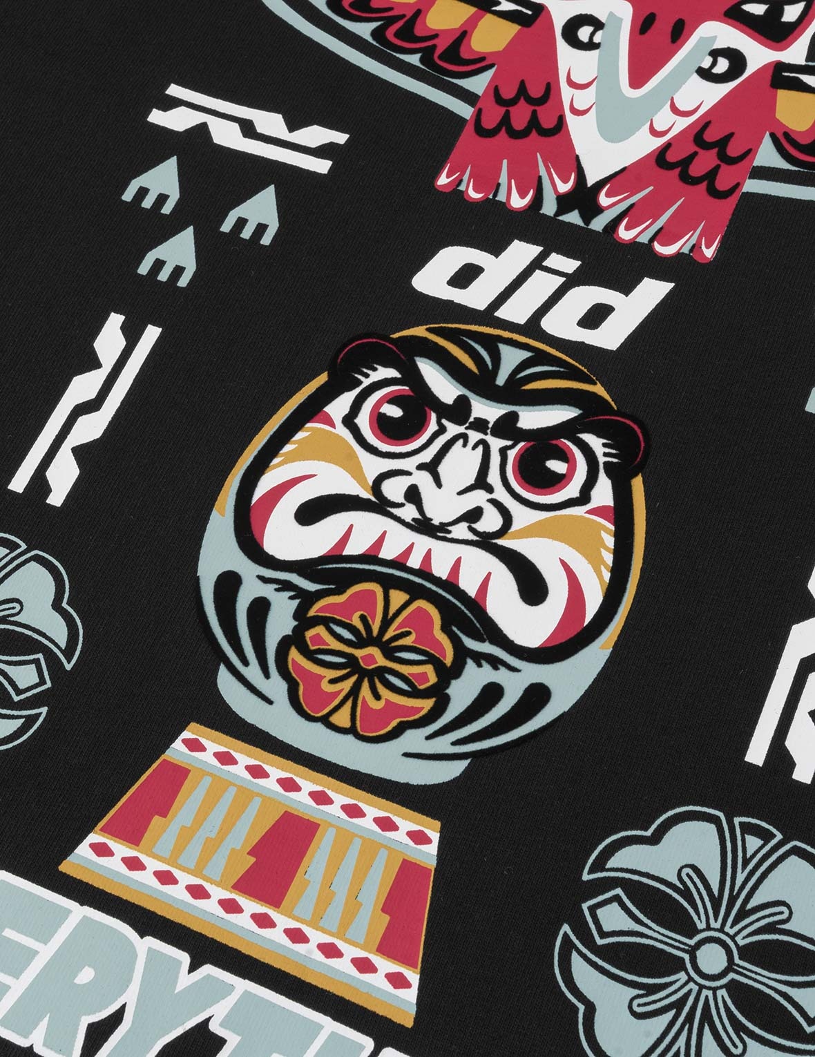 Daruma and Totem Print Relax Fit T-shirt - 5