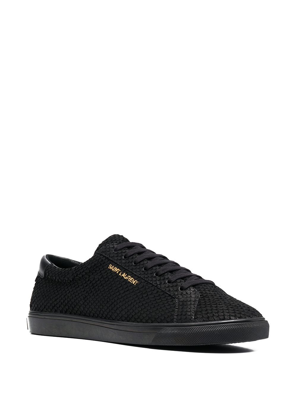 snake-effect low-top sneakers - 2