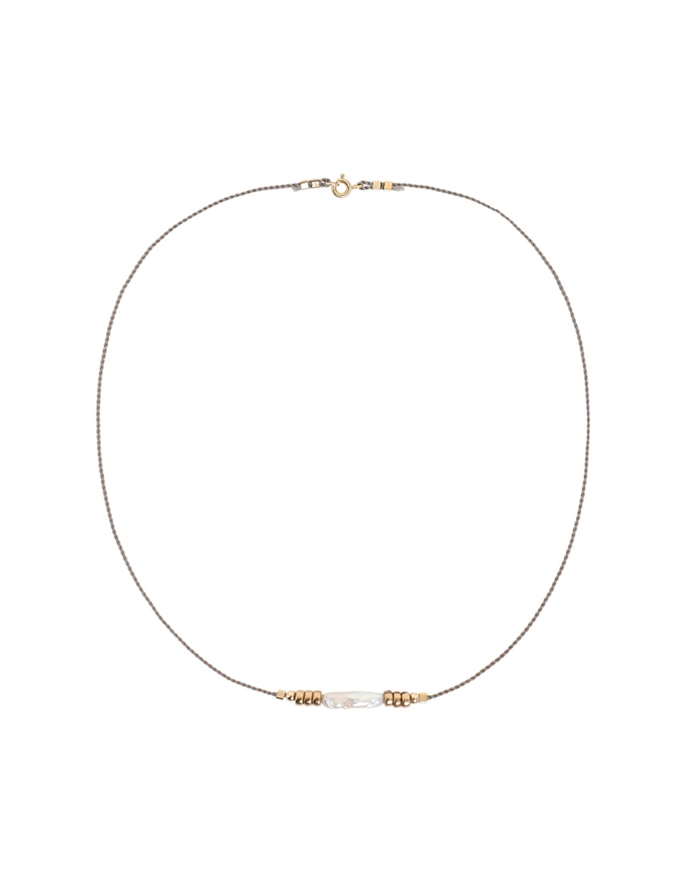 LONG PEARL CORDED NECKLACE - 1
