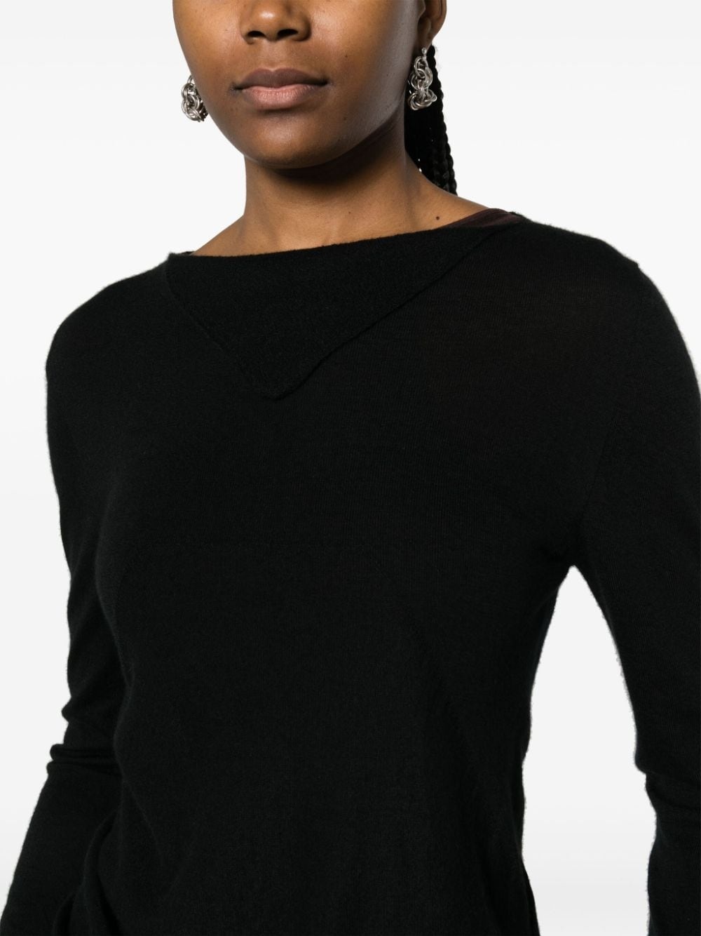 boat-neck cashmere jumper - 10