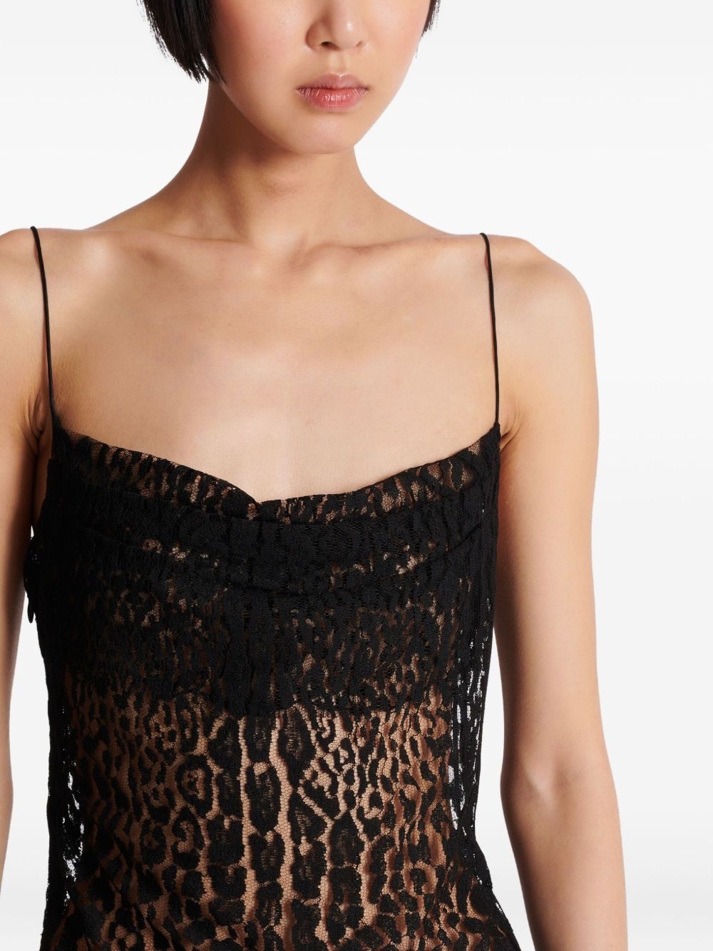 lace-embellished dress - 7