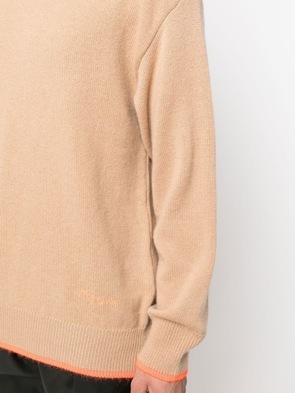 embroidered-logo fine-knit jumper - 5