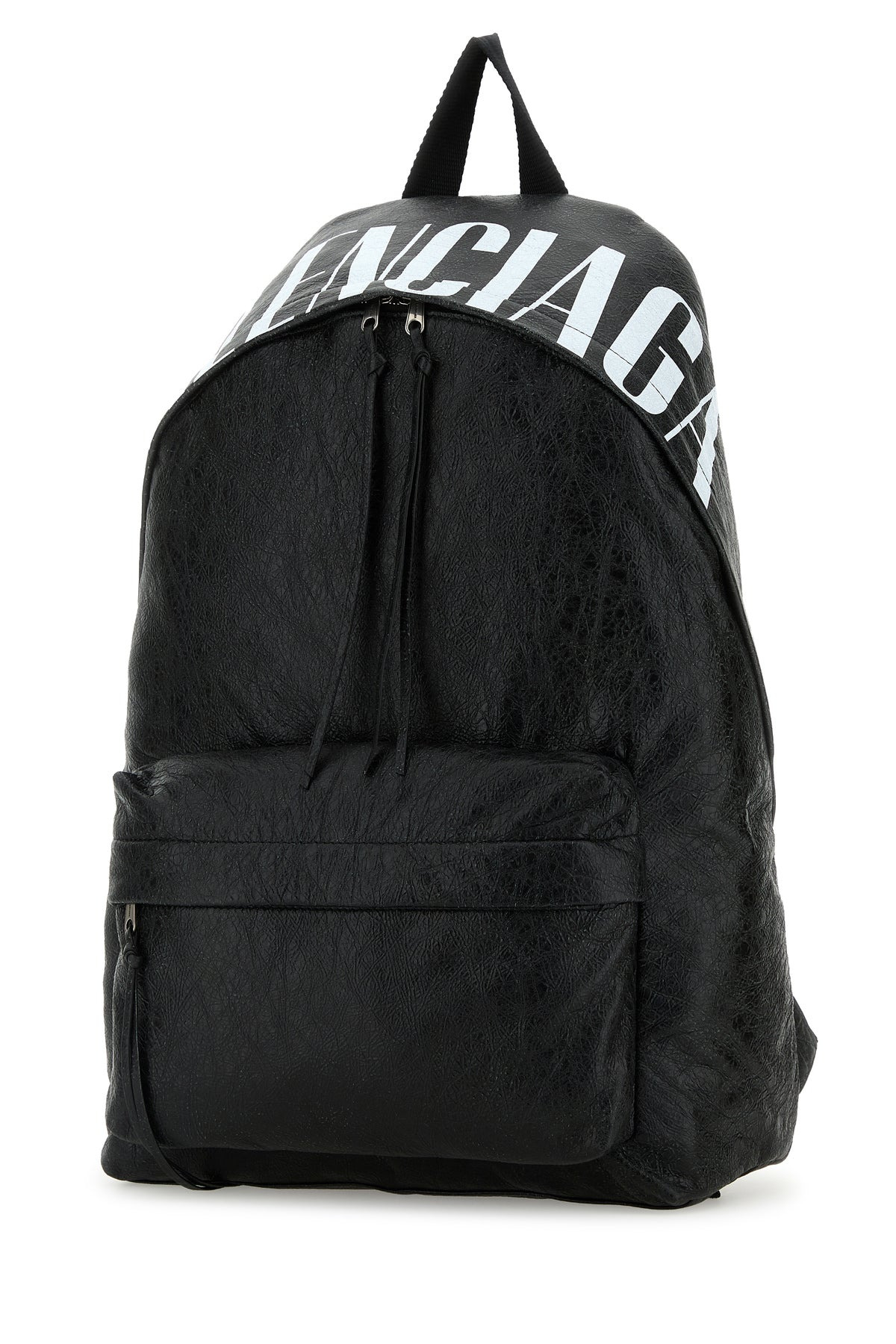 Black leather Editor backpack - 2
