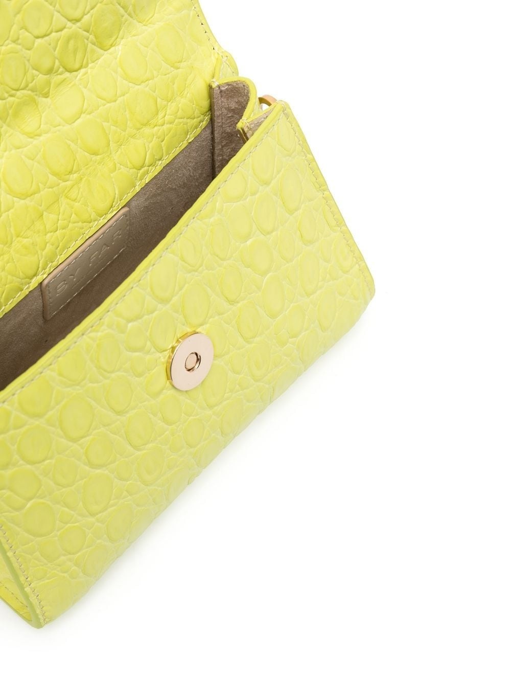 crocodile-embossed leather mini tote bag - 5