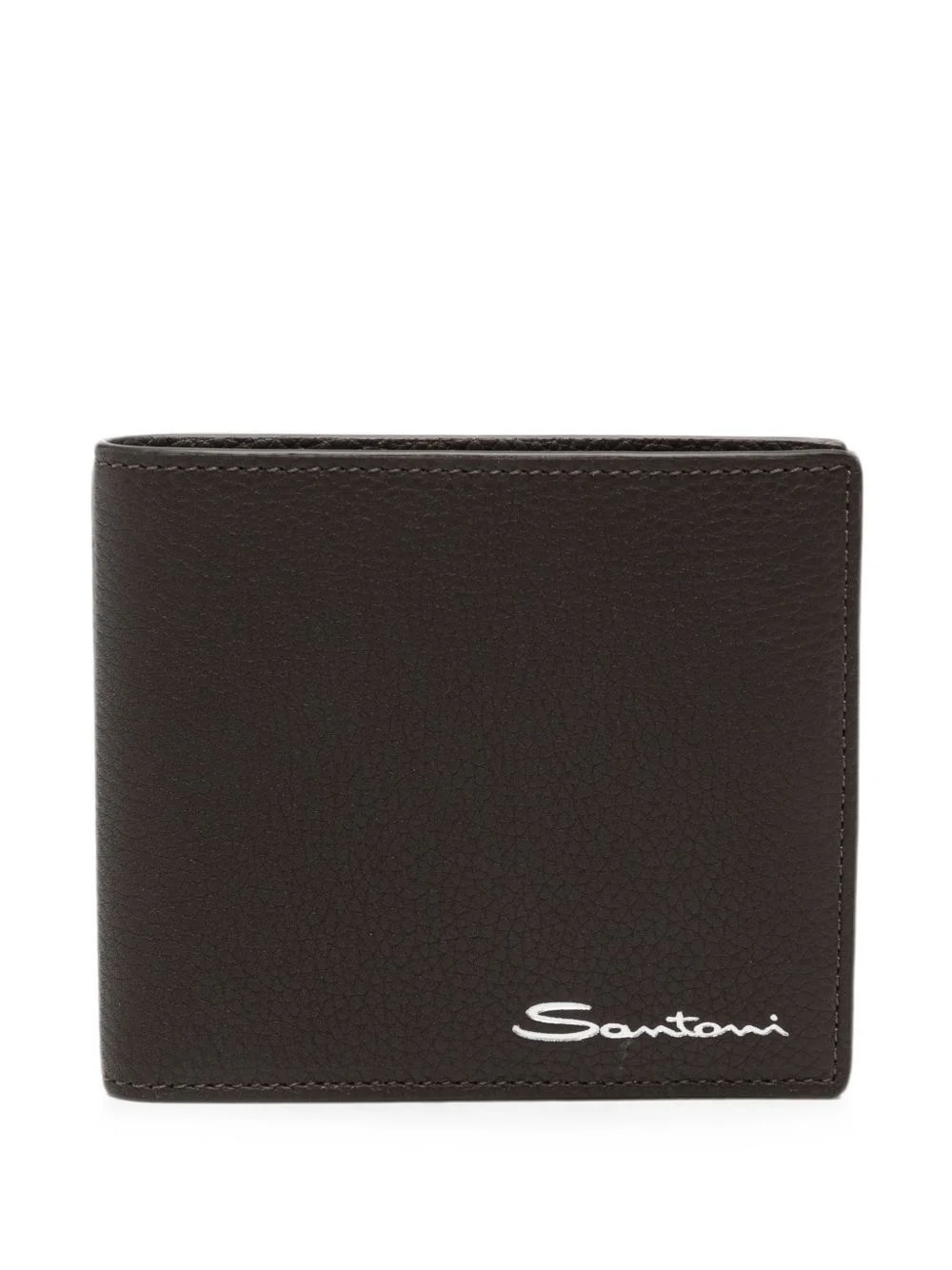 logo-plaque leather wallet - 1