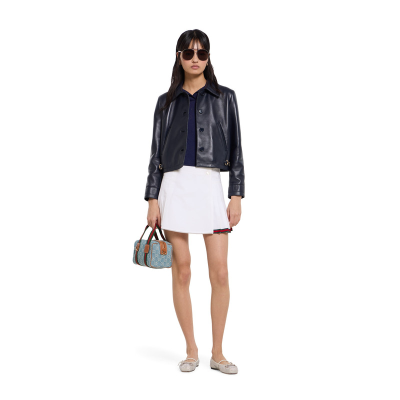 GUCCI Shiny leather jacket with Horsebit outlook