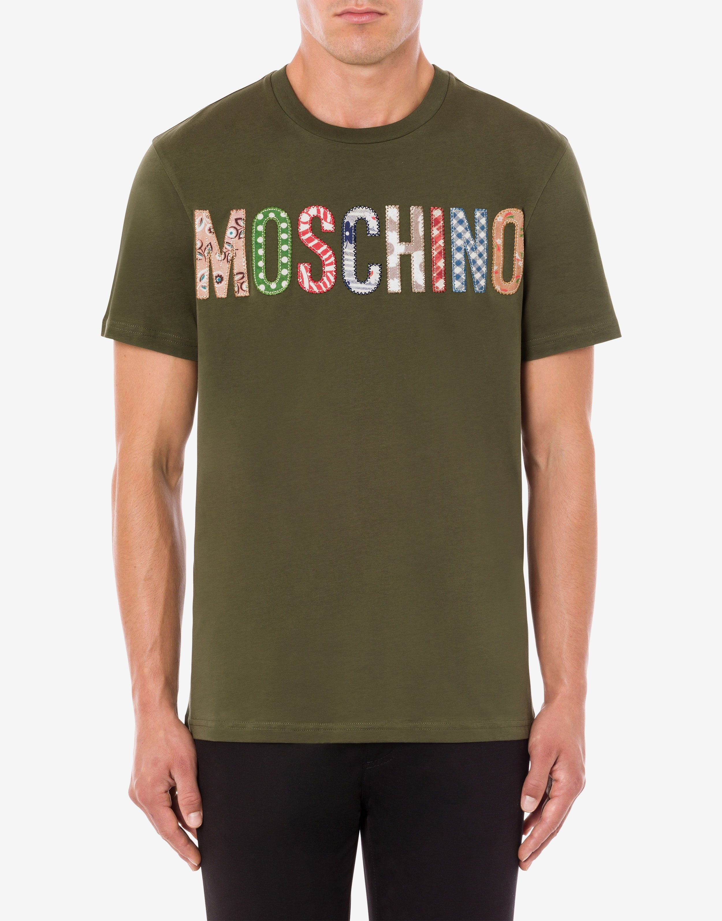 MOSCHINO QUILT LOGO ORGANIC JERSEY T-SHIRT - 2
