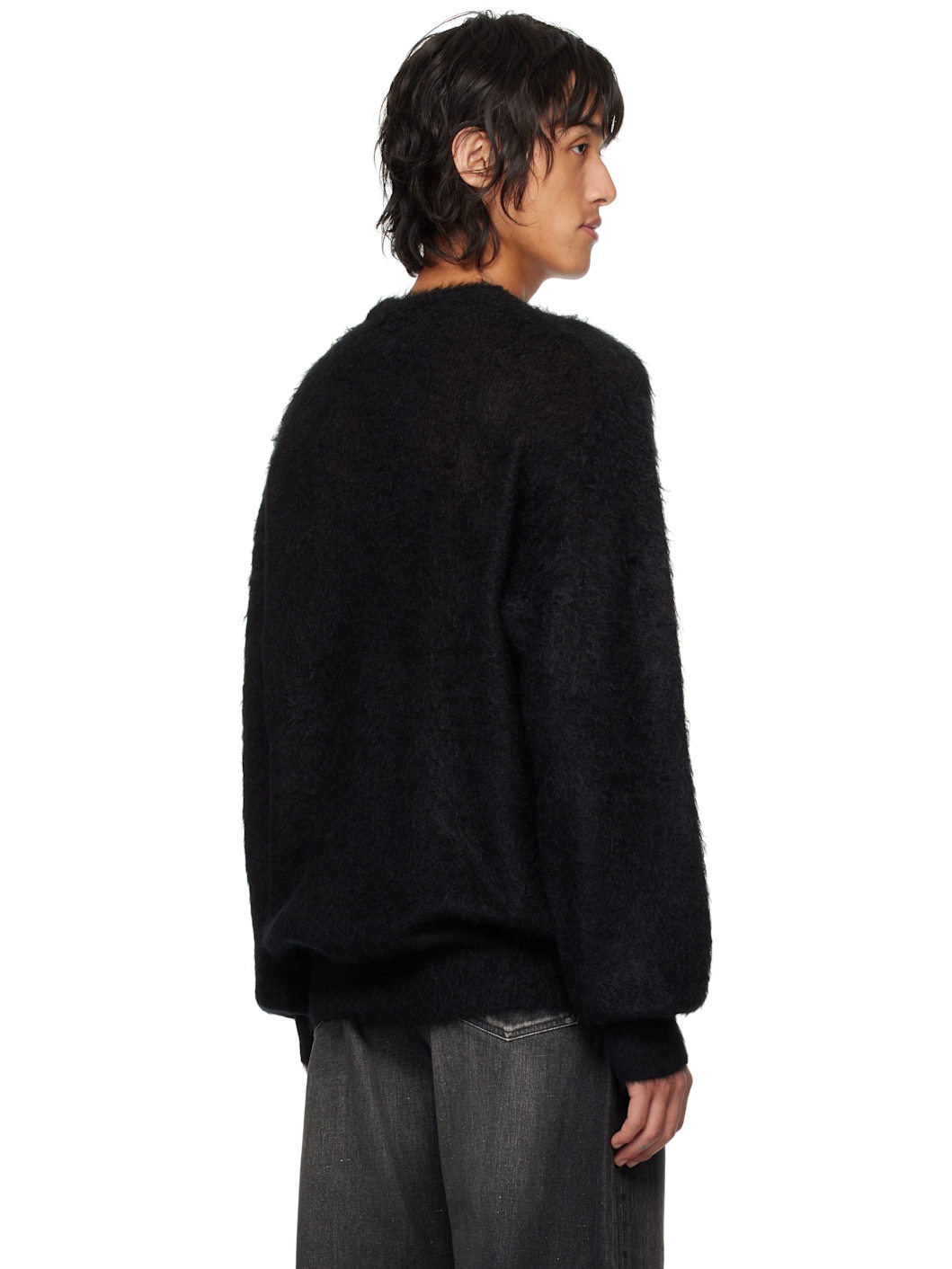Black Kid Mohair Sweater - 3