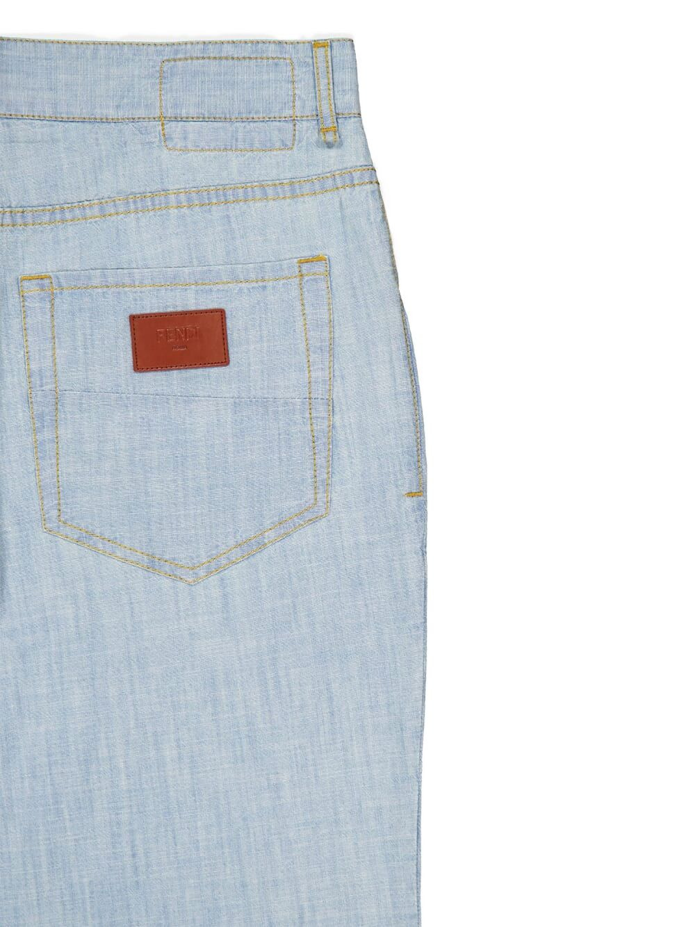 five-pocket chambray jeans - 3
