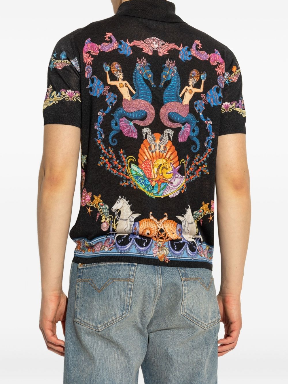 Coral Theatre knit polo shirt - 4