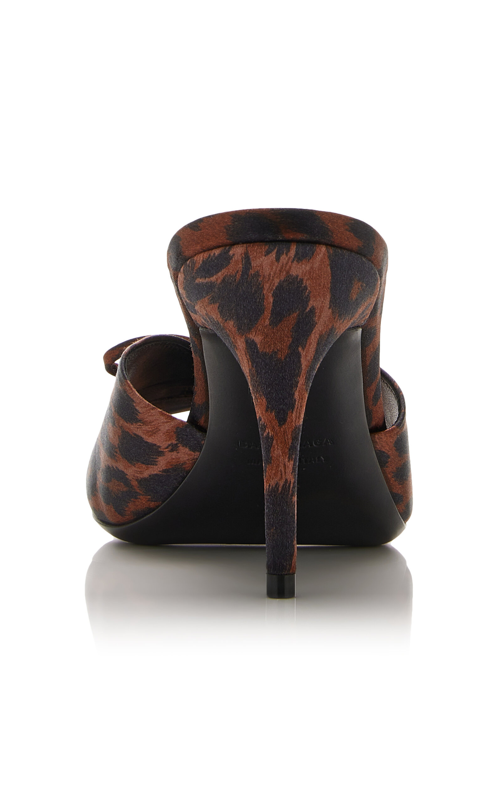 Knife Leopard Satin Mules animal - 4