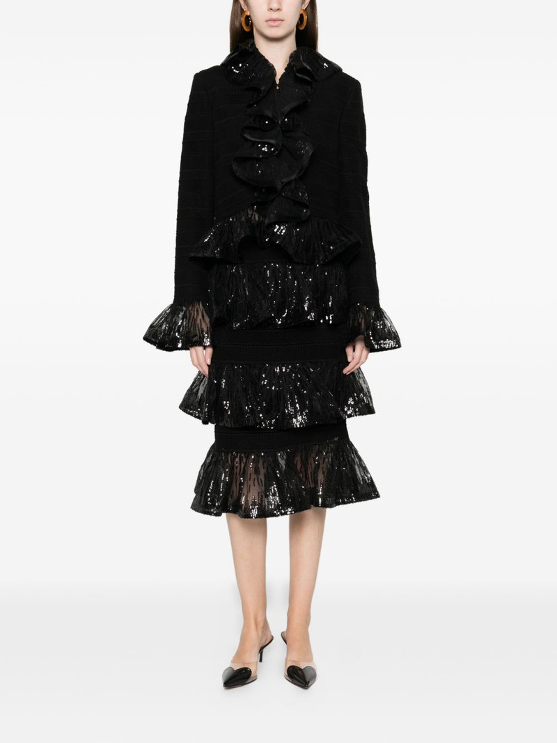 ELIE SAAB sequin ruffled jacket outlook
