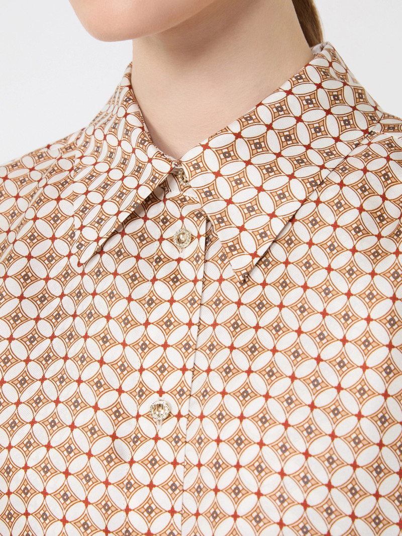 TENUTA Printed silk shirt - RED 5