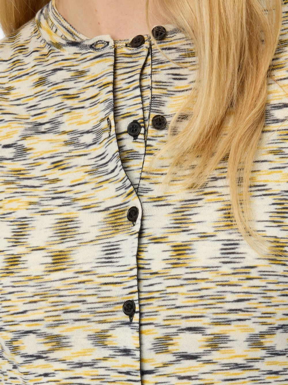 patterned wool-blend cardigan - 4