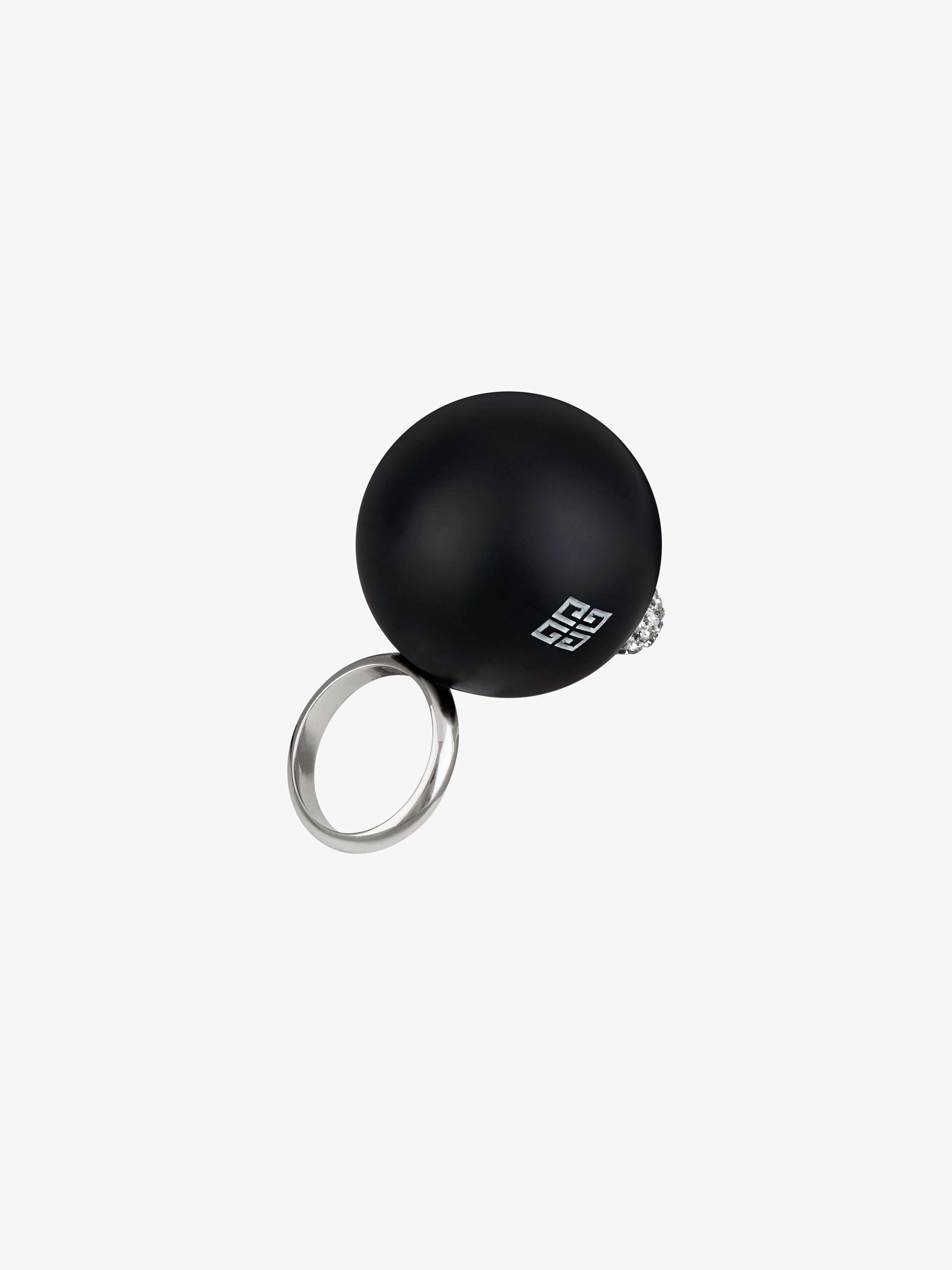 4G PEARL RING WITH CRYSTALS - 5