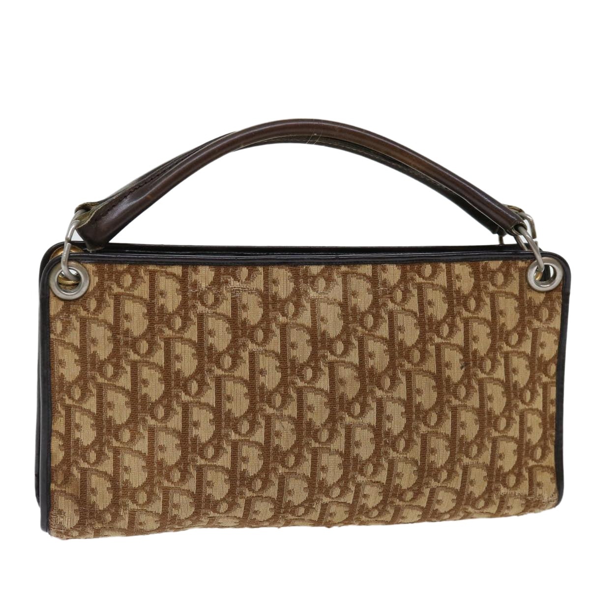 DIOR Trotter Canvas Hand Bag Canvas Brown - 1