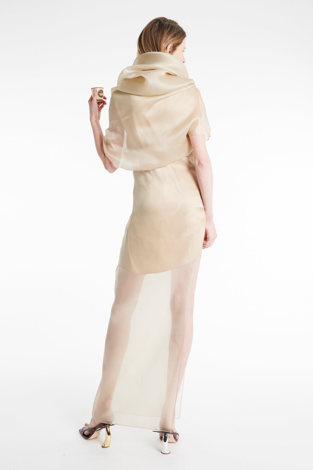 ORGANZA DRESS CHAMPAGNE - 3