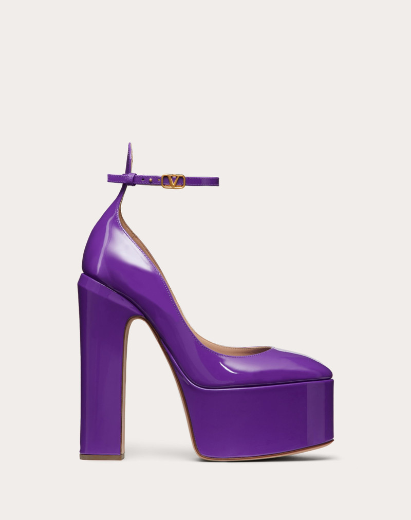 VALENTINO GARAVANI TAN-GO PLATFORM PUMP IN PATENT LEATHER 155 MM - 1