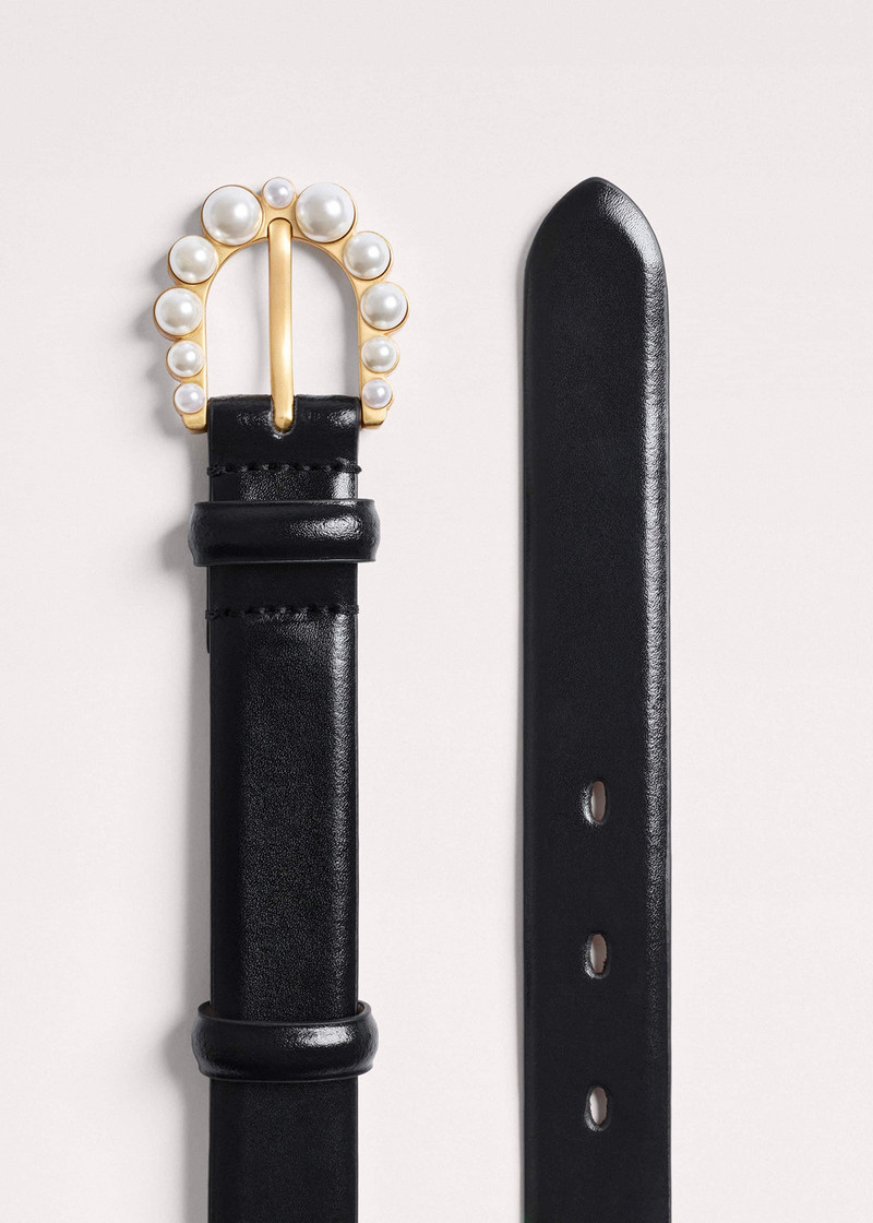 Faux Pearl Buckle Belt 1