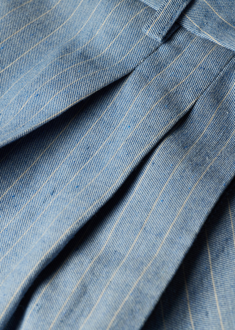 Women's Light Blue Pinstripe Trousers 6