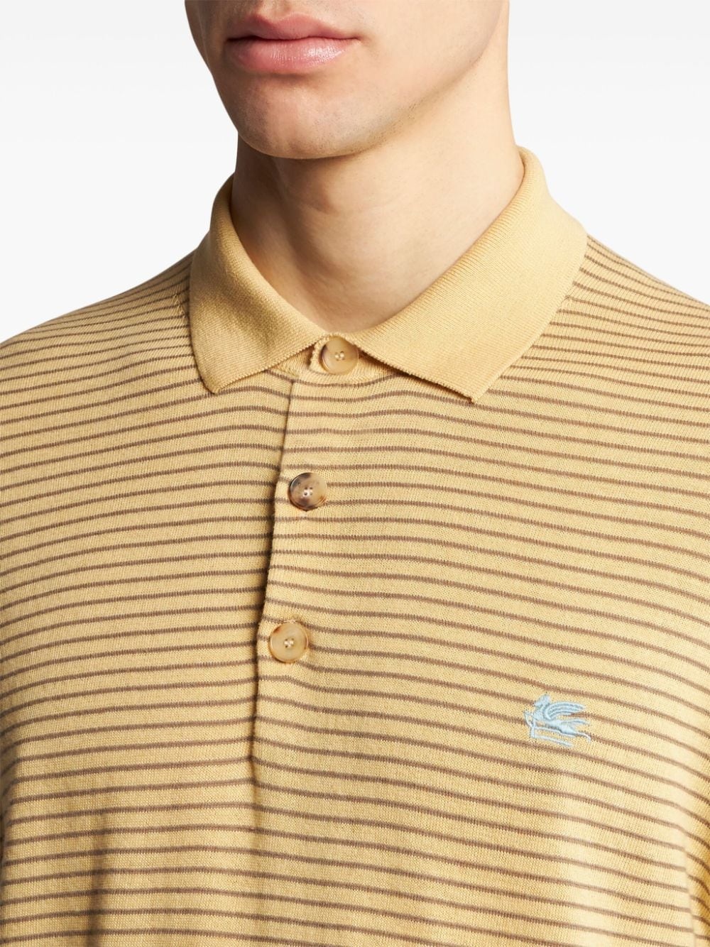 striped knitted polo shirt - 5