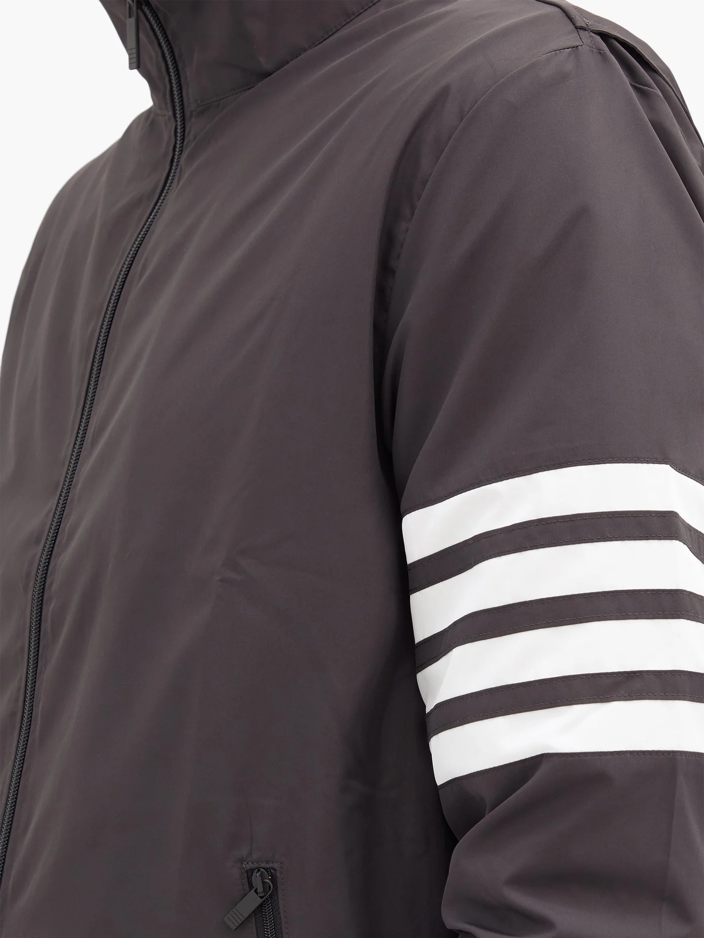 High-neck four-bar shell windbreaker jacket - 3