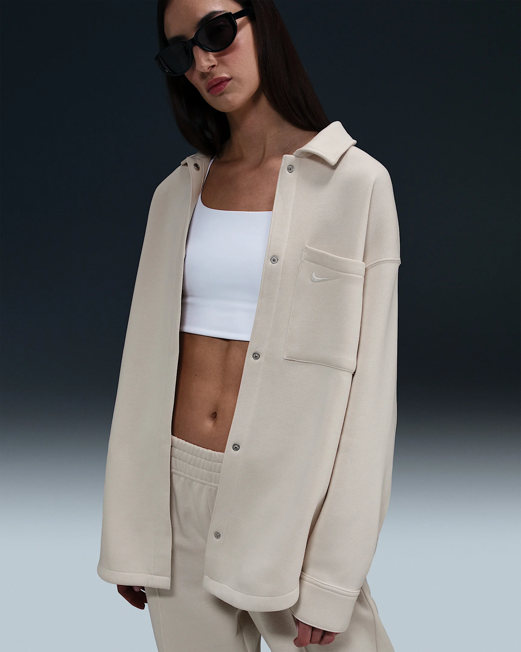 Nike Sportswear Phoenix Fleece Women's Oversized Shirt Jacket - 1