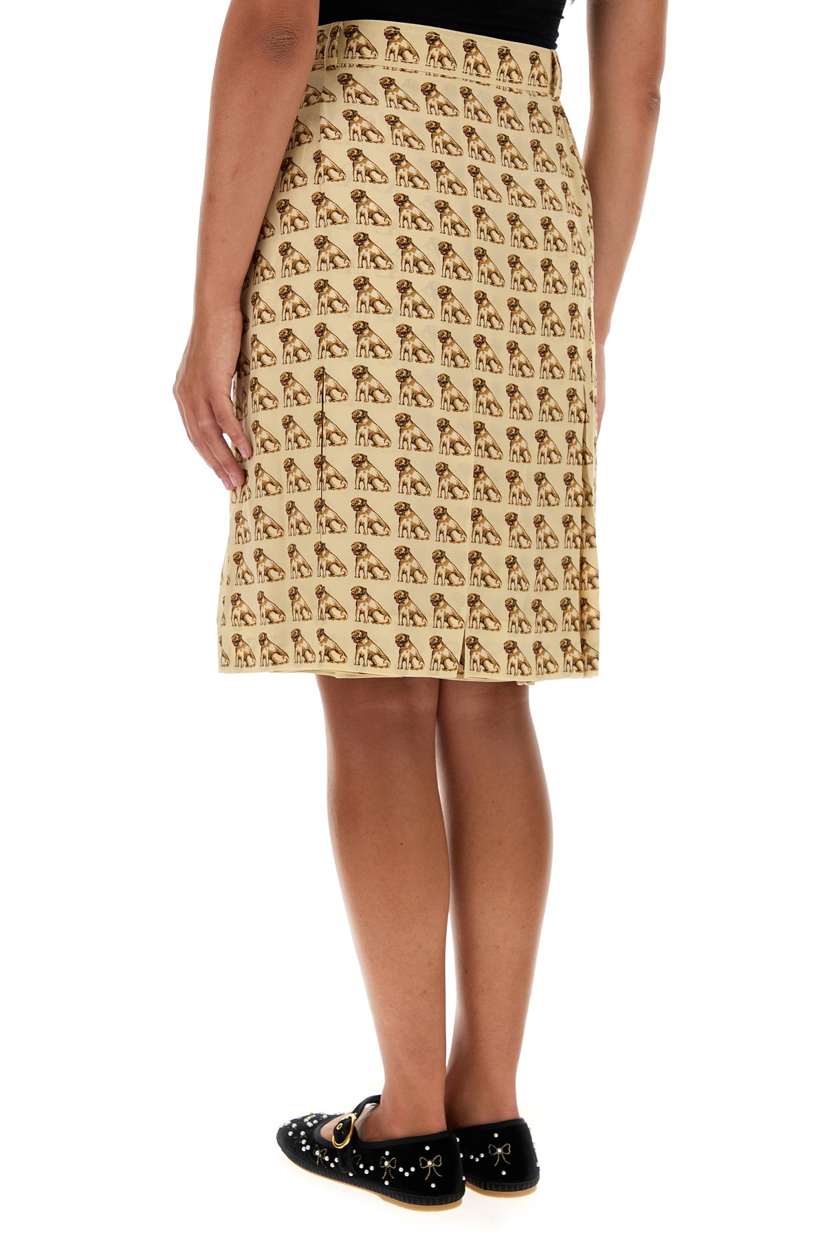 Printed crepe skirt - 4