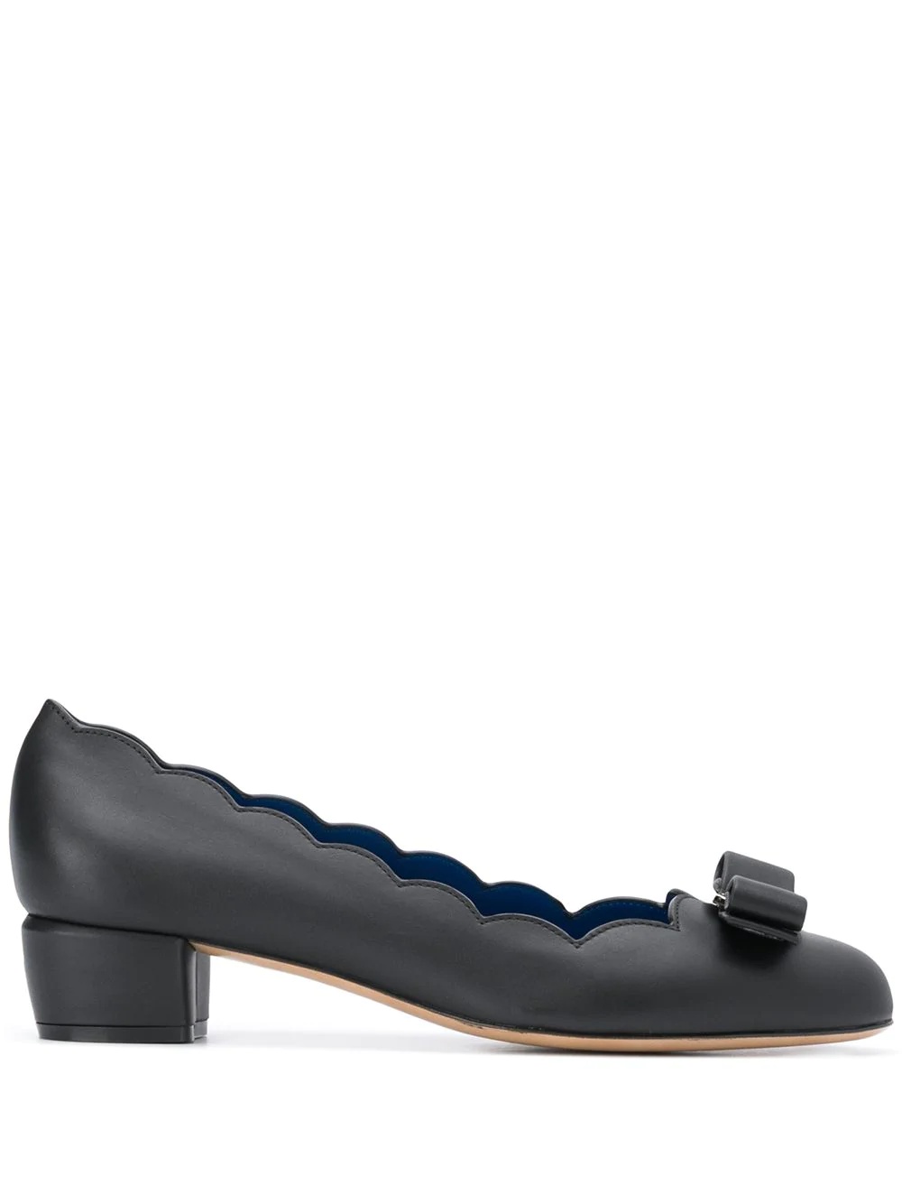 bow detail leather pumps - 1