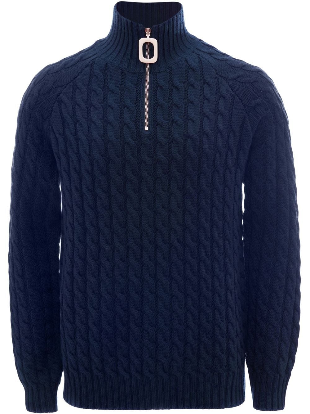 Henley cable-knit jumper - 1