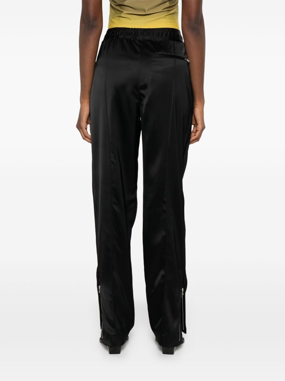 satin-panel trousers - 4