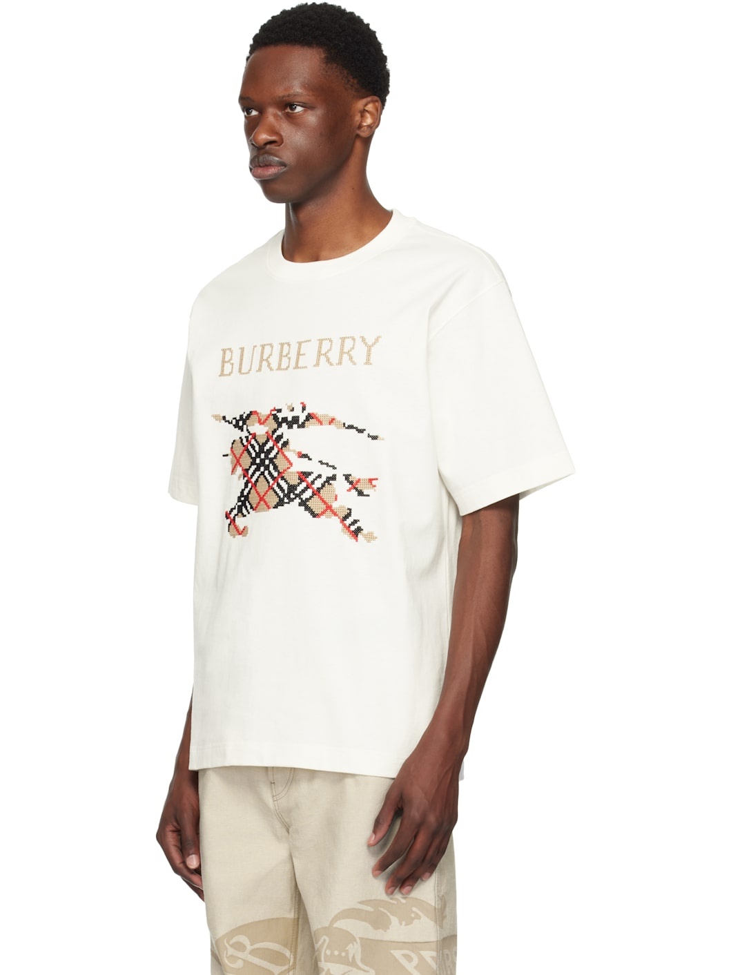 Off-White Cross Stitch EKD​ Cotton T-shirt - 4