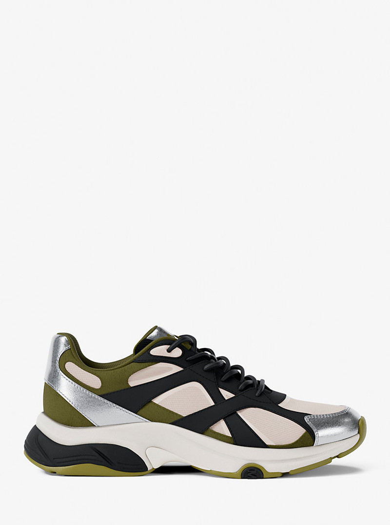 MICHAEL KORS Leo Mixed-Media Trainer outlook