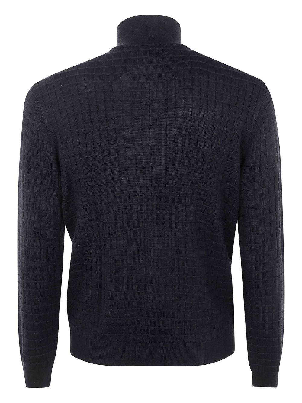 grid-pattern zip-up cardigan - 2