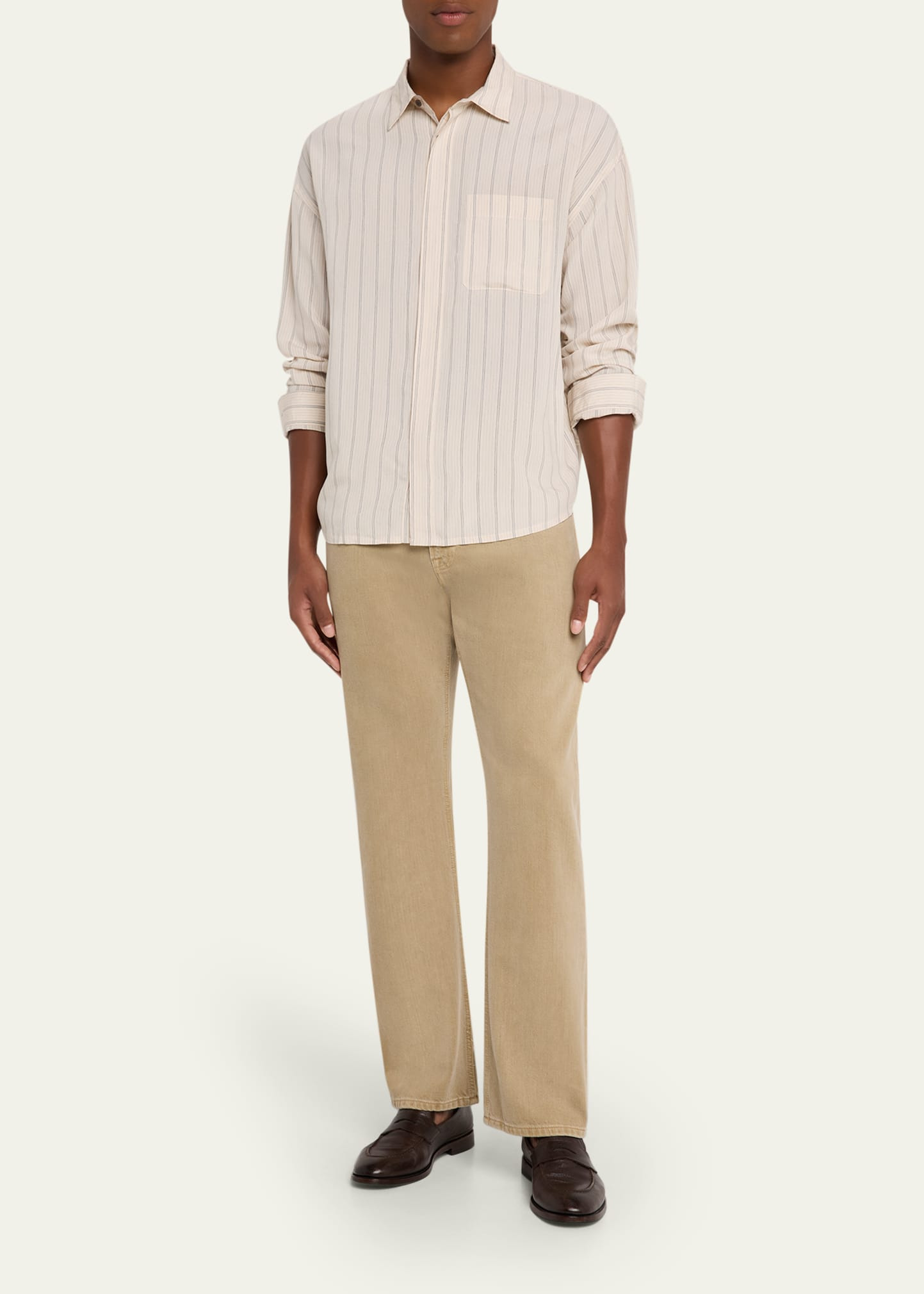 Men's Thin Stripe Pocket Button-Down Shirt - 2