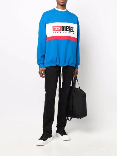 Diesel logo-print crew neck sweatshirt outlook