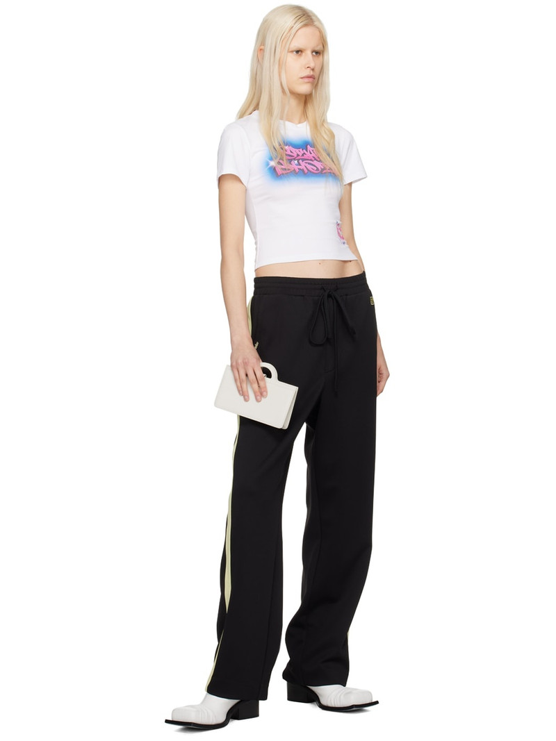 lesugiatelier Black Side Striped Track Pants outlook