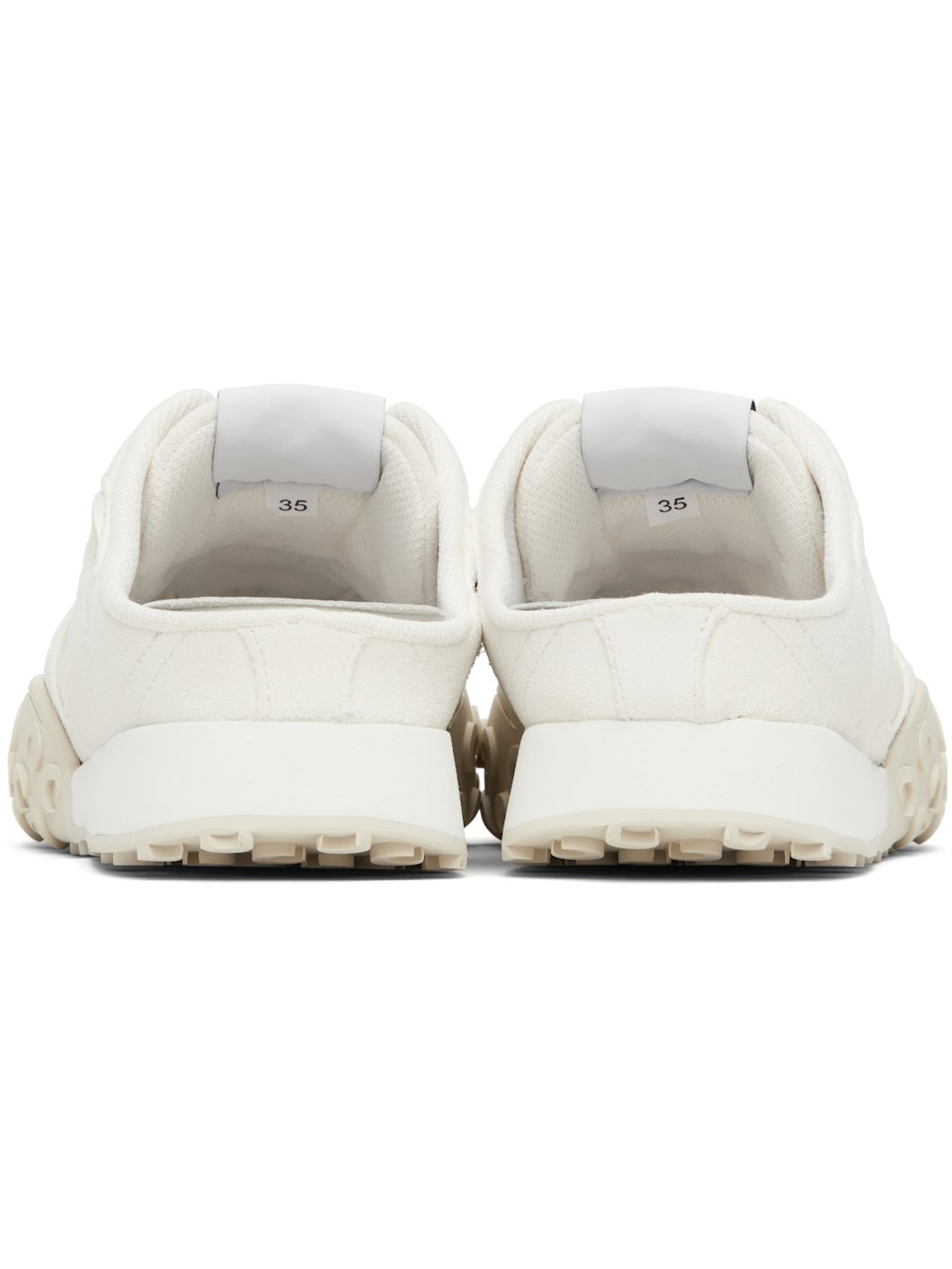 White Suede Leather MS Rise Tyko Mules - 2