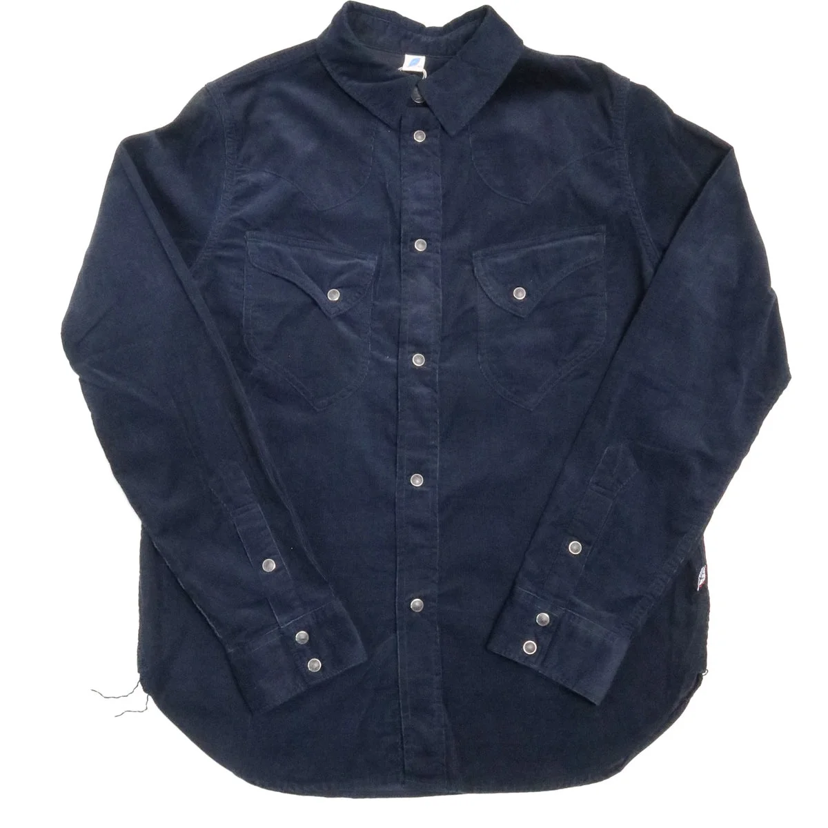 2230 Corduroy Curved Pocket Shirt Navy - 1