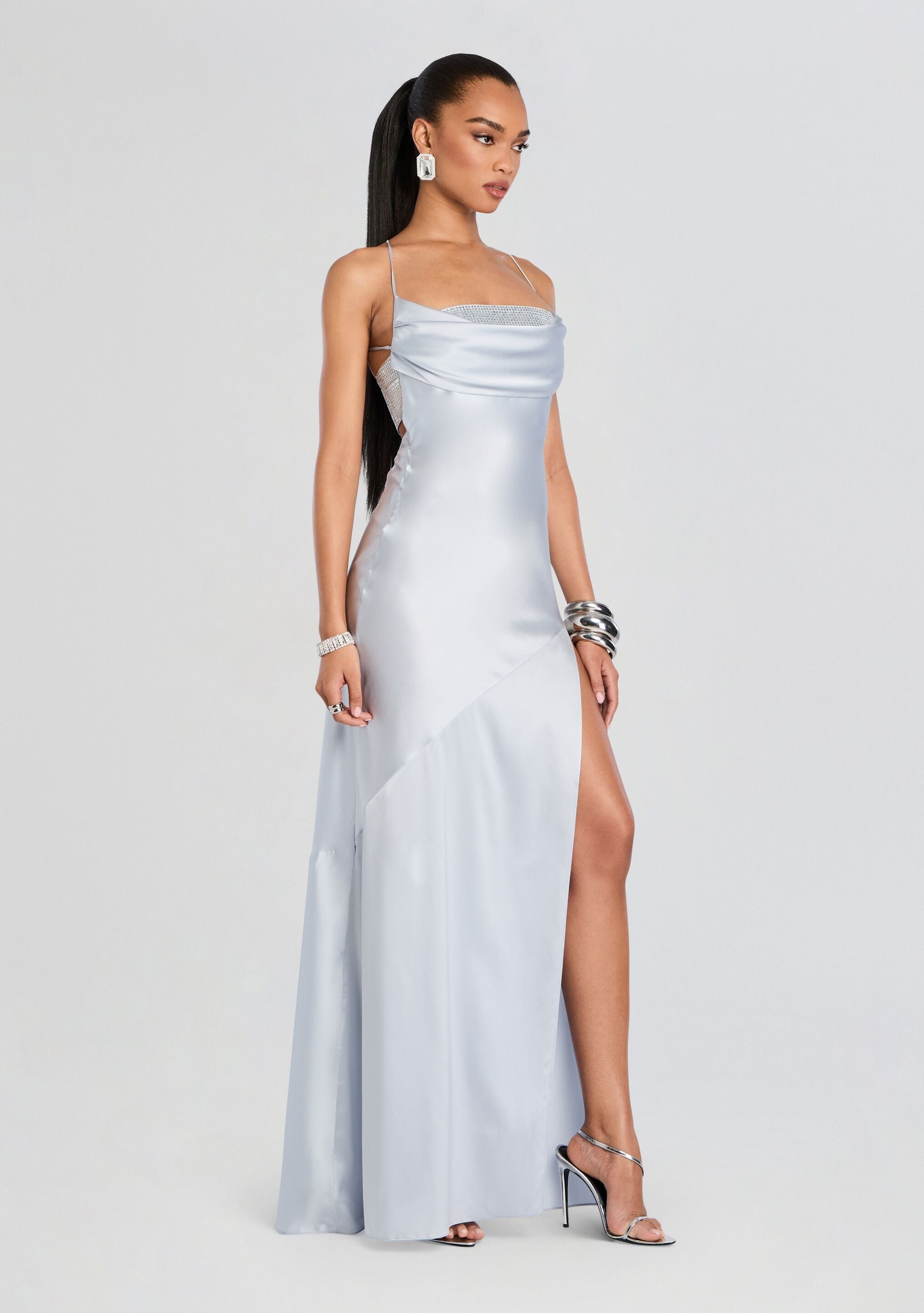 EMERY EMBELLISHED SILK DRESS - 4