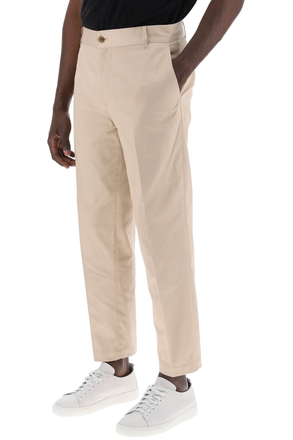 PANTALONI CHINO IN GABARDINA DI COTONE - 10