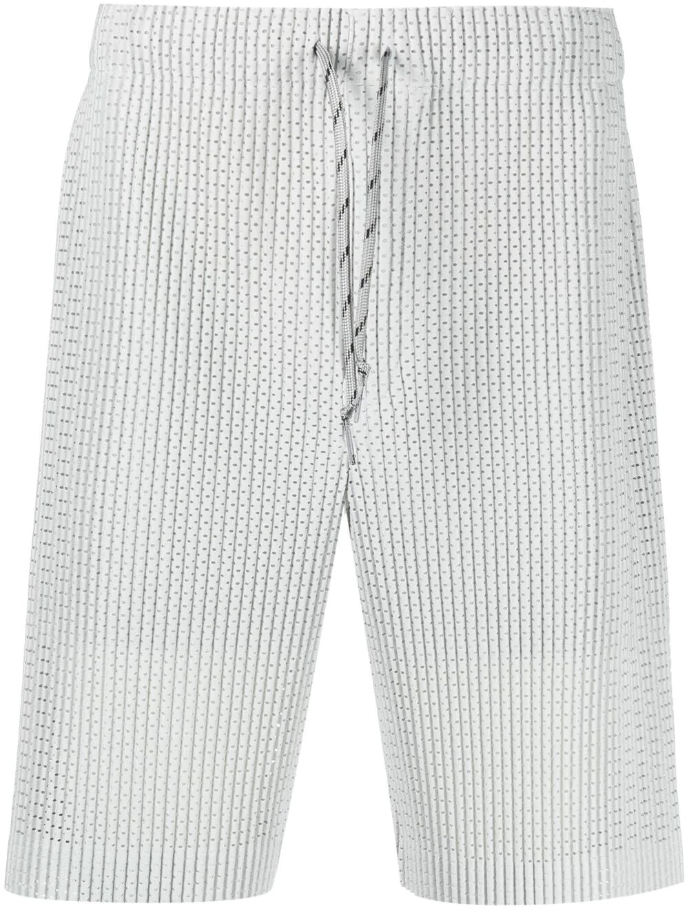 perforated pleated shorts - 1