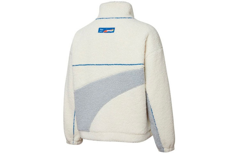 PUMA PUMA x 로아링웨이드 Crossover Sherpa 재킷 Contrasting 색깔 지퍼 주머니 양털 체재 온난한 로고 Wh outlook