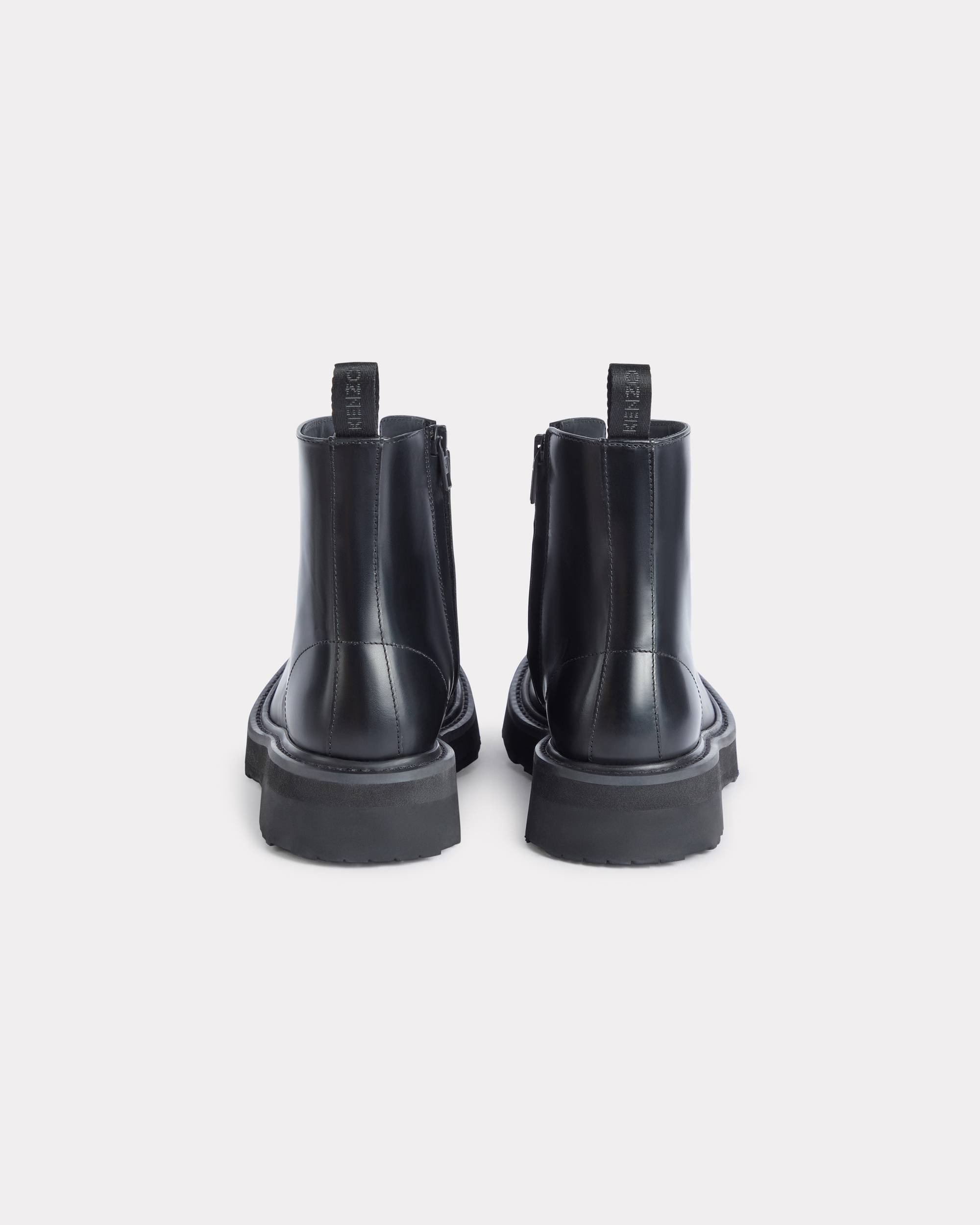 'KENZOSMILE' lace up boots in leather - 3