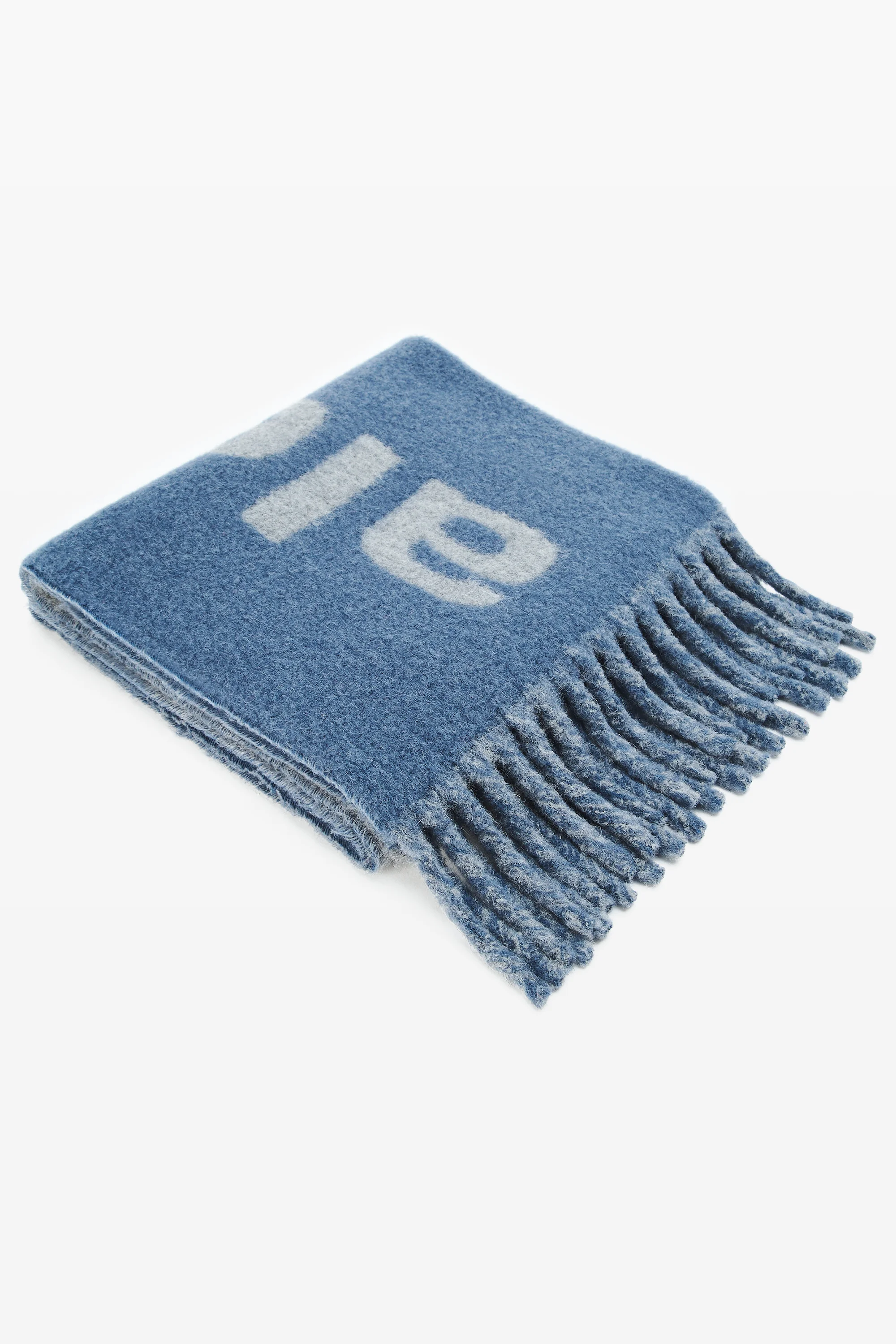 Jacquard Logo Scarf in Alpaca-Wool Blend - 1